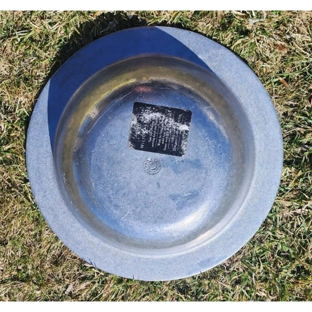 Vintage Wilton Armetale Large Pewter Serving Bowl Pizzazz Southwestern Style